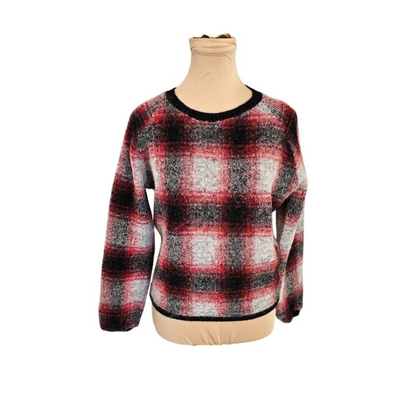 Scotch & Soda Wool, Needle and Passion Red Black Plaid Sweater Sz S P - Picture 3 of 11